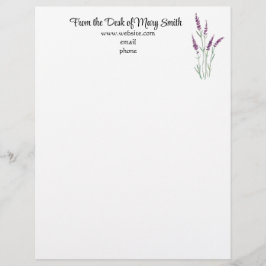 Aquarelllavender Personalisiert Letterhead Briefbogen