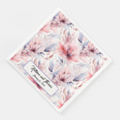 Aquarelllavender Pink Pastellfarben Blume Frühling Serviette (Ecke)