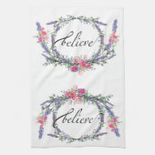 Aquarelllavender Pink Wild Rose glauben Geschirrtuch (Vertikal)