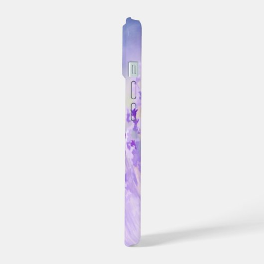 Aquarelllavender Purple Blumen Garten Blumen iPhone 15 Hülle (Linke Seite)