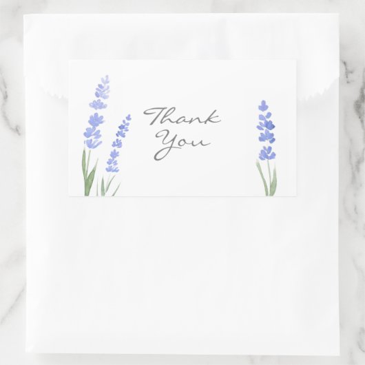 Aquarelllavender Rechteckiger Aufkleber (Tasche)