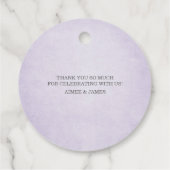 Aquarelllavender Romatic Floral Rustikal Lila Geschenkanhänger (Rückseite)