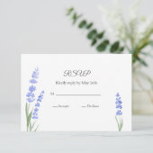 Aquarelllavender RSVP Karte (Stehend Vorderseite)