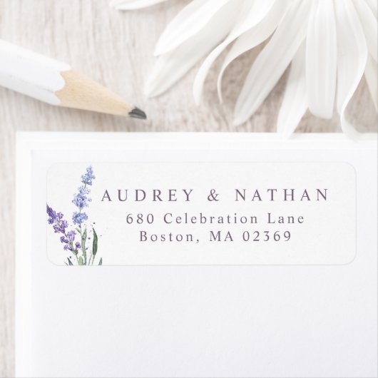 Aquarelllavender Rücksendeadresse (Insitu)