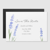Aquarelllavender Save the Date Magneteinladung (Vorne/Hinten)