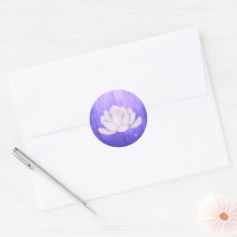 Aquarelllavender Sukkulär, lila Runder Aufkleber