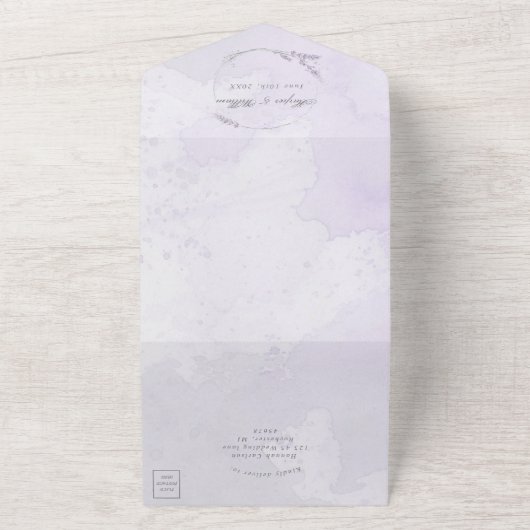 Aquarelllavender uAwg All In One Einladung (Außenbereich)