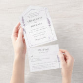 Aquarelllavender uAwg All In One Einladung (Abreißen)