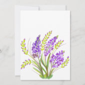 Aquarelllavender und Grüne Florals Einladung (Rückseite)