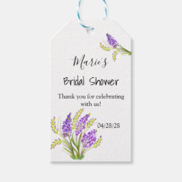 Aquarelllavender und Grüne Florals Geschenkanhänger