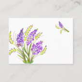 Aquarelllavender und Grüne Florals Platzkarte (Rückseite)