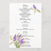 Aquarelllavender und Grüne Florals Programm (Rückseite)