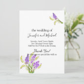 Aquarelllavender und Grüne Florals Programm (Stehend Vorderseite)