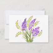 Aquarelllavender und Grüne Florals RSVP Karte (Rückseite)