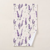 Aquarelllavender und Punktedesign Badhandtuch Set (Handtuch)