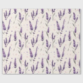 Aquarelllavender und Punktedesign Geschenkpapier (Flach)