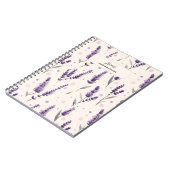 Aquarelllavender und Punktedesign Notizblock (Linke Seite)
