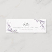 Aquarelllavender Webseite für Hochzeitsseminare Mini Visitenkarte (Vorderseite)