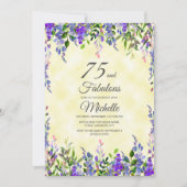 Aquarelllavender Yellow 75 & Fabulous Birthday Einladung (Vorderseite)