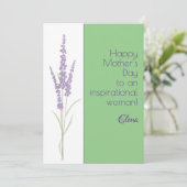 Aquarelllavene hellgrüne Mutter Feiertagskarte (Stehend Vorderseite)