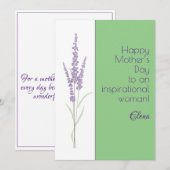 Aquarelllavene hellgrüne Mutter Feiertagskarte (Vorne/Hinten)