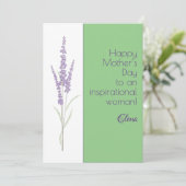 Aquarelllavene hellgrüne Mutter Feiertagskarte (Stehend Vorderseite)