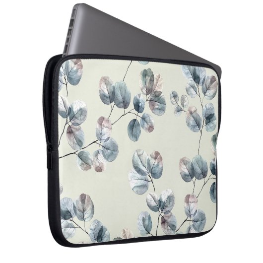 Aquarellleavesart, Muster, abstrakt, Dekoration, f Laptopschutzhülle (Vorne Rechts)