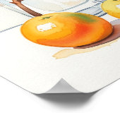 Aquarellleben - Orangen Poster (Ecke)