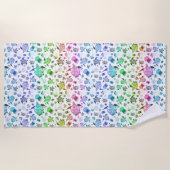 Aquarellleben - Regenbogenfarben Strandtuch (Vorderseite)