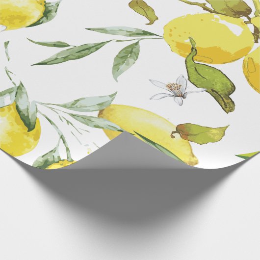 Aquarelllemon III Geschenkpapier (Ecke)