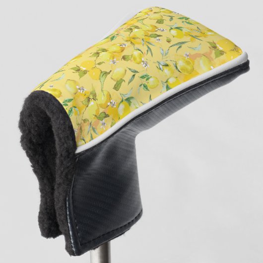 Aquarelllemon IV Golf Headcover (3/4 Vorderseite)