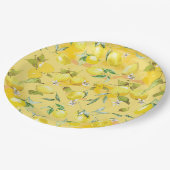 Aquarelllemon IV Pappteller (Schrägansicht)