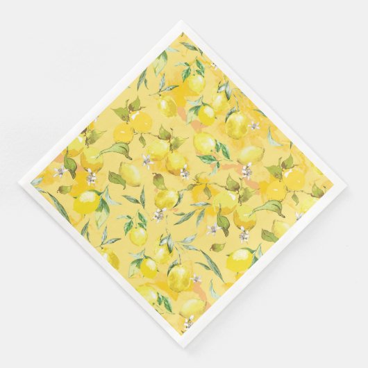 Aquarelllemon IV Serviette (Ecke)
