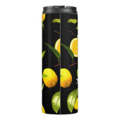 Aquarelllemon und Blätter 15 Thermosbecher (Rückseite)
