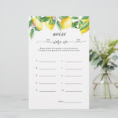 Aquarelllemon Wo waren wir Brautparty (Stehend Vorderseite)