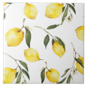 Aquarelllemon, Zitrus, Fliese (Vorderseite)