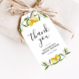 Aquarelllemonen Brautparty Geschenkanhänger