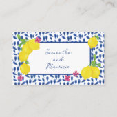 Aquarelllemonen Platzkarte (Rückseite)