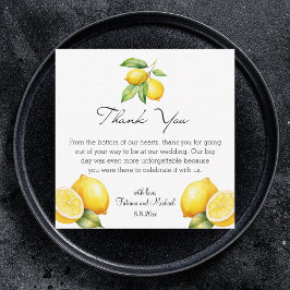 Aquarelllemons limoncello Hochzeit danke Mitteilungskarte
