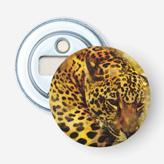 Aquarellleopard Flaschenöffner (Vorderseite)
