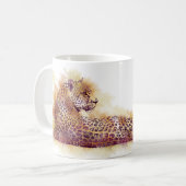 Aquarellleopard Kaffeetasse (Vorderseite Links)