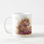 Aquarellleopard Kaffeetasse (Links)