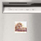 Aquarellleopard Magnet (In Situ (Geschirrspüler))
