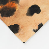 Aquarellleopard Print: Exotic Fur Textur Fleecedecke (Ecke)