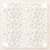 Aquarellleopard Print: Exotic Fur Textur Glasuntersetzer (Rückseite)