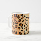 Aquarellleopard Print: Exotic Fur Textur Kaffeetasse (Vorderseite Links)