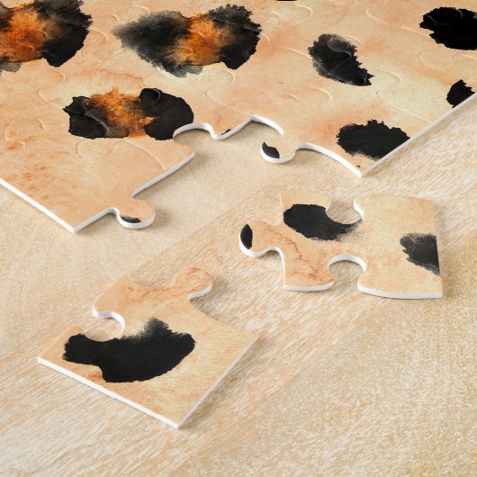 Aquarellleopard Print: Exotic Fur Textur Puzzle (Seite)