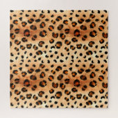 Aquarellleopard Print: Exotic Fur Textur Puzzle (Horizontal)