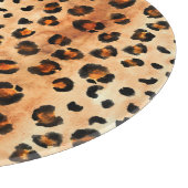 Aquarellleopard Print: Exotic Fur Textur Schneidebrett (Ecke)