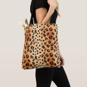 Aquarellleopard Print: Exotic Fur Textur Tasche (Von Nahem)